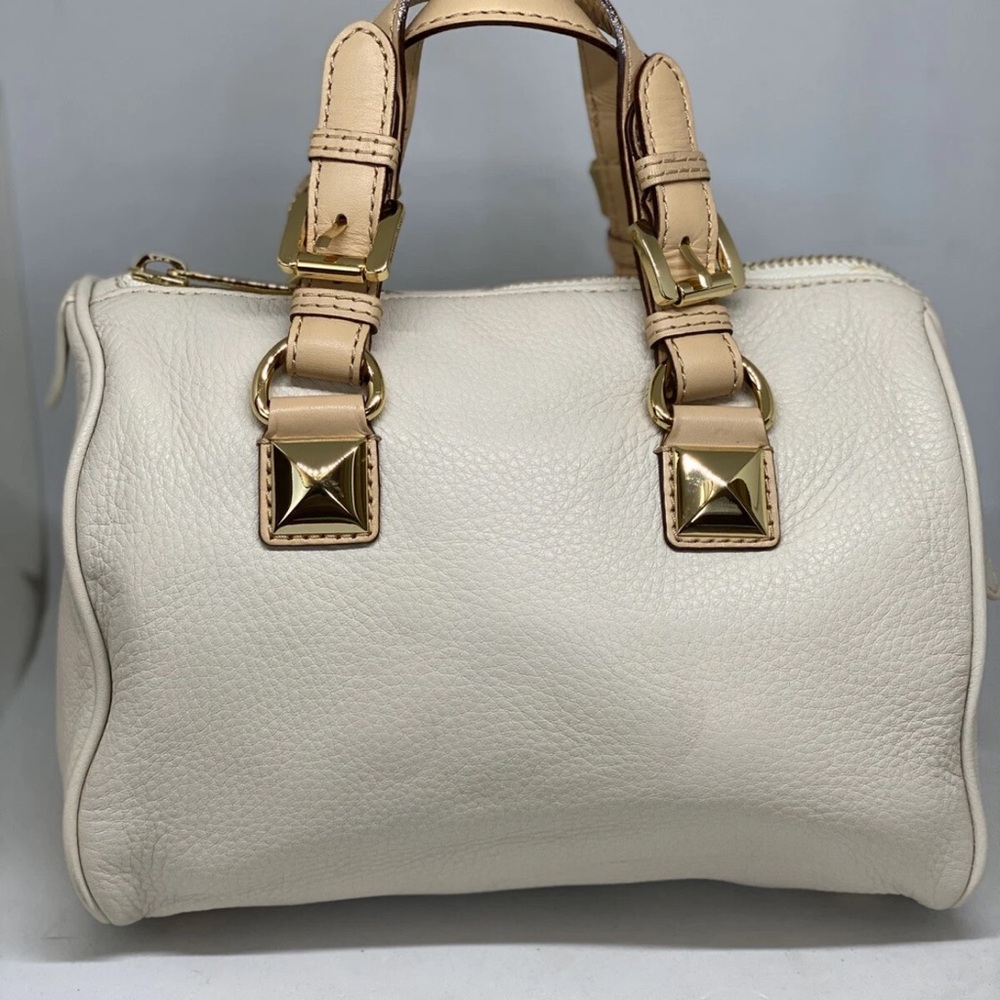 Michael Kors Cream Satchel with Gold Details EUC